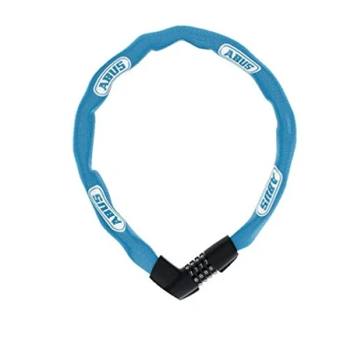 Immagine di ABUS lucchetto a catena Tresor 1385 combinazione in acciaio temprato quadrata spessa 7 mm livello di sicurezza 85 cm blu