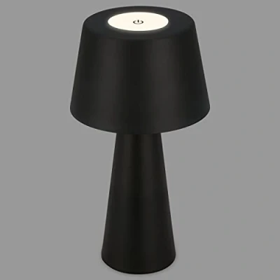 Immagine di Briloner lampada da tavolo a batteria LED, dimmerabile, touch, luce mobile, LED per esterni, batteria, nero