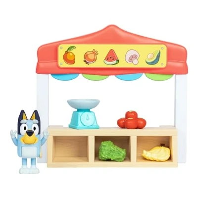 Immagine di BlueY Mini set da gioco per contadini, include statuetta bingo con articolazioni mobili, borsa della spesa e accessori