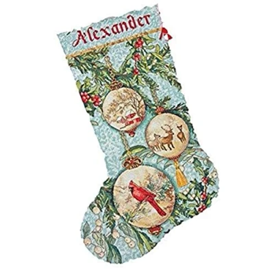 Immagine di Gold Collection Enchanted Ornament Stocking Counted Cross St 16&quot; Long 16 Count