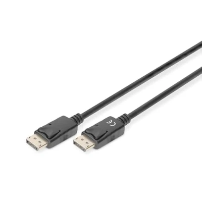 Immagine di Digitus Displayport Cavo Spina DisplayPort, 2.00 m Nero DB 340100 020 S tondo, doppia schermatura