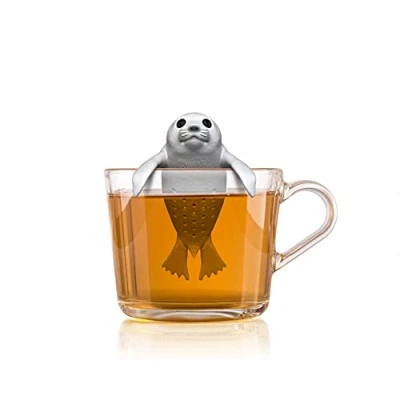 Immagine di Winkee Cute Animal Colino da tè per sfuso Tea infusore divertente tazza spezie in silicone Figura animale Regalo compleanno, Natale, San Valentino