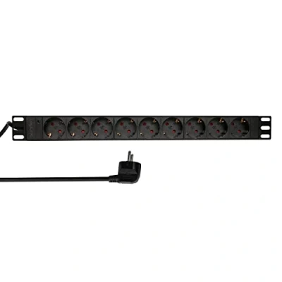 Immagine di LogiLink PDU9C03 protezione da sovraccarico 9 presa(e) AC 230 V 2 m Nero