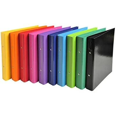 Immagine di Exacompta Iderama Raccoglitore ad anelli 230 x 215 mm, adatto per documenti A5, 2 anelli, dorso 35 da 25 colori assortiti (confezione 10)