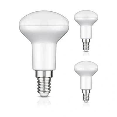 Immagine di ledscom.de 3 lampadine LED E14, R50, bianco caldo (2700 K), 6,2 W, 608lm, 116, dimmer a livelli, opaco