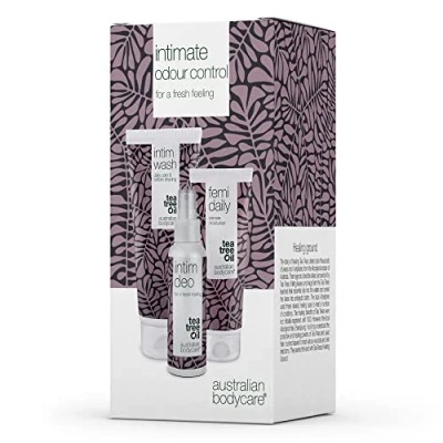 Immagine di Kit Odore Intimo con Olio di Albero del Tè per Donne Set Igiene Femminile che Include Lavaggio Intimo, Femi Daily e Deodorante Elimina gli Odori Favorisce la Freschezza