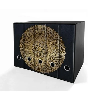 Immagine di Set da 5 raccoglitori ad anelli MANDALA ORO Faldoni SHAREPRINTING (H34 con 2 anelli)