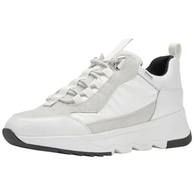 Immagine di Geox D Falena B Abx D, Scarpe da ginnastica Donna, White Off White, 38 EU