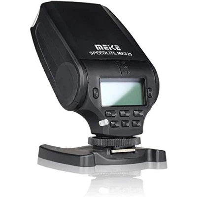 Immagine di MK320 Flash TTL Speedlite con display LCD per Panasonic e Olympus Mini Hot Shoe DSLR fotocamere mirrorless