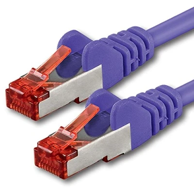 Immagine di 1aTTack.de 1x 1 m Cavo patch di rete Cat 6 Cat6 RJ45 SFTP viola