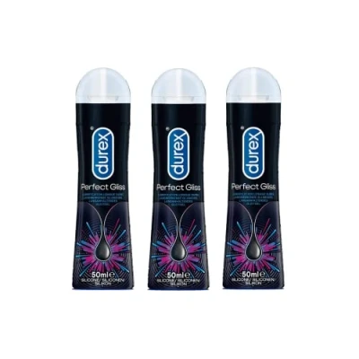 Immagine di DUREX Set di 3 gel lubrificante Perfect Gliss, setoso e scorrevole, 50 ml