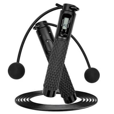 Immagine di Gvolatee corda per saltare senza filo, 2.8M Lunghezza skipping rope con Contatore, salto la zavorrata Regolabile 2 in 1, ponderata fitness Sport, Palestra
