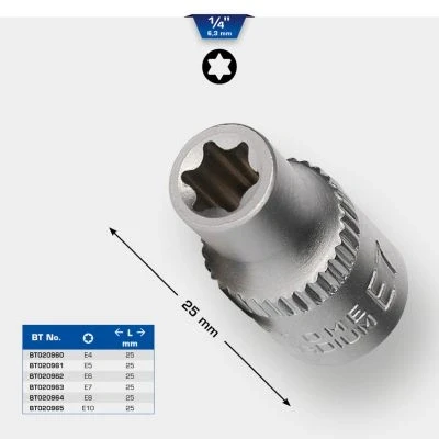 Immagine di KS TOOLS BT020961 Serie di bussole E5 Torx esterno