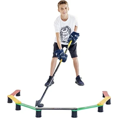 Immagine di hockey Revolution Stickhandling My Enemy LIT, attrezzatura da per controllo del disco, tempo di reazione e coordinamento, durevole, leggero, portatile regolabile, può essere utilizzato su