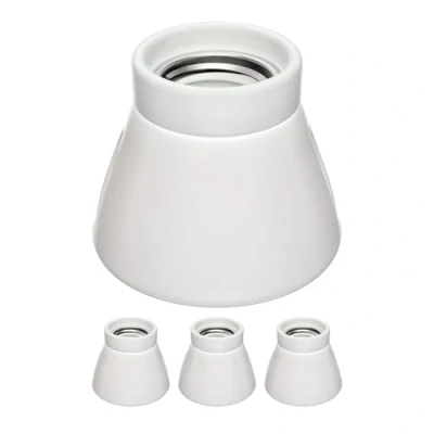 Immagine di ledscom.de 4 pezzi Plafoniera/porta lampada MINZ, porcellana, bianco lucido, 1x E27 max. 300W