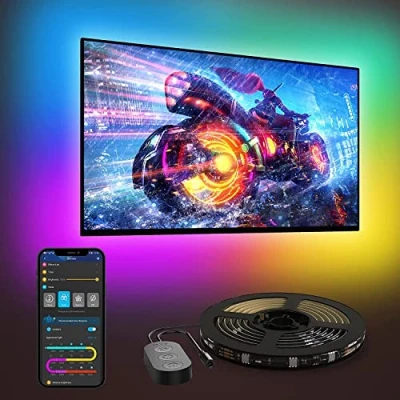 Immagine di Govee LED TV Retroilluminazione, 3.8m RGBIC per da 55 65 Pollici,Retroilluminazione Intelligente con Bluetooth e Wifi, Funziona Alexa Google Assistant,Natale Decorazioni Casa
