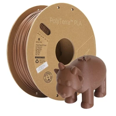 Immagine di Polymaker 70907 PolyTerra Filamento per stampante 3D plastica PLA contenuto di ridotto 1.75 mm 1000 g Terra opaco 1 pz.