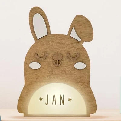 Immagine di WONDEE Vintiun Regalo Bebe Nascita Personalizzato, [4 Modelli] Lampada Notturna Bambino e Personalizzata Coniglio da Comodino Camera Led, Decorazione Bebe, Ragazzo Ragazze