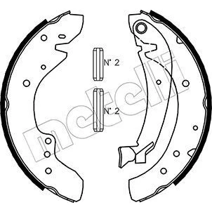 Immagine di METELLI 53 0072 Ganasce Freno 254,0mm 57mm con accessori FIAT: Ducato II Camion pianale/Telaio, Van, Bus