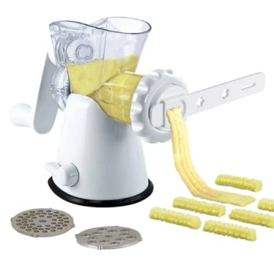 Immagine di Tredoni Tritacarne Manuale e Tritaverdure, Biscottiera Macchina + Biscotti Modelli Allegato, Bianco