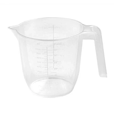 Immagine di Wham FS451 Caraffa graduata riutilizzabile in plastica trasparente, 1 litro, 4 pezzi, acrilico