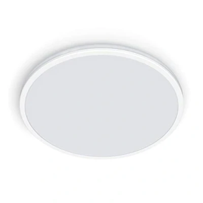 Immagine di Lampada da soffitto a LED Philips Ozziet Bianca 18 W 27 K 3 diverse posizioni Due superfici luminose