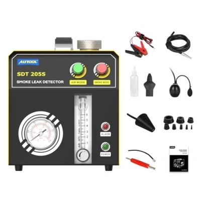 Immagine di 12V EVAP Rilevatore di perdite per macchina del fumo Localizzatore diagnostico nel tubo carburante auto con flussometro regolabile/doppia modalità/Display tutti i veicoli