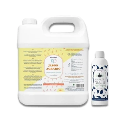 Immagine di PLANTAWA Sapone Molle di Potassio 2L + Olio Neem 500ml Formula Pura ed Altamente Concentrata Soluzione Naturale per Cura Domestica Versatile e multiuso Interno Esterno