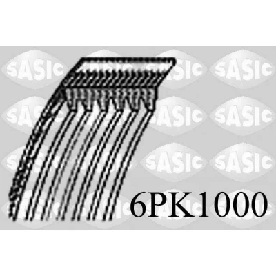Immagine di SASIC 6PK1000 Cinghia Poly V 1000 6 BMW: 1 Hatchback, 5 Touring, X1, VOLKSWAGEN: Golf 7, Polo 7 Variant, CITROËN: C4 I Grand Picasso