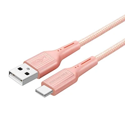 Immagine di SHULIANCABLE Cavo USB C, 3A Type C Ricarica Rapida in Nylon, Compatibile per Samsung S21 S20 S10 S9 S8 Note10 9 8, Xiaomi, Google Pixel, LG, Sony (2M, Pink)