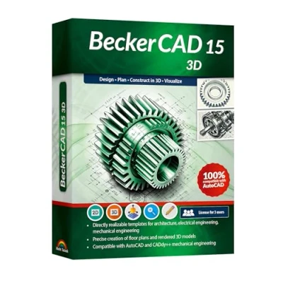 Immagine di BeckerCAD 14 3D CAD software compatible with AutoCAD and Windows 11, 10, 8 7 for home design, architecture, engineering more
