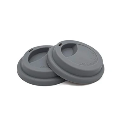 Immagine di NanTun coperchi di tazza caffè riutilizzabili coperchio bere 2 pezzi grigio