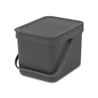Immagine di Brabantia Sort &amp; Go Composteur Cuisine Gris (3L) Poubelle de table avec Couvercle et Poignée