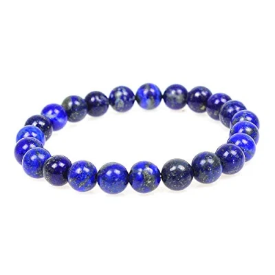 Immagine di MJDCB Bracciale Pietre Lapislazzuli Naturali, 8mm Perle Braccialetti Portafortuna
