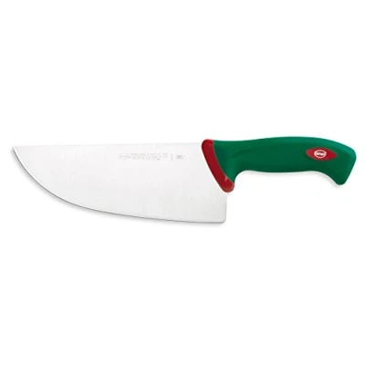 Immagine di Sanelli Premana Professional Coltello Largo, Acciaio Inossidabile, Verde/Rosso, 34.5 x 3 8 cm