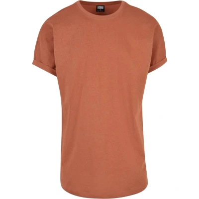 Immagine di Urban Classics LONG Shaped Turnup Tshirt basic, Uomo, Taglia: 4XL, Terracotta