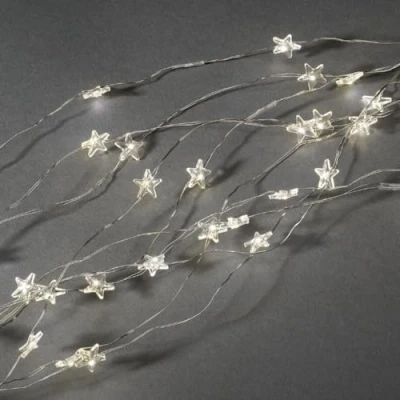Immagine di Konstsmide 6372 190 Orpelli a LED Stelle Bianco caldo (monocolore) Trasparente