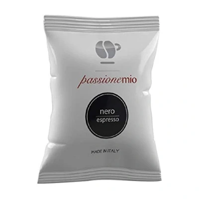 Immagine di Lollo Caffè Passione Mito Miscela Nera 400 Capsule (4x100) Compatibili con le Macchine ad uso domestico Lavazza* A Modo Mio*