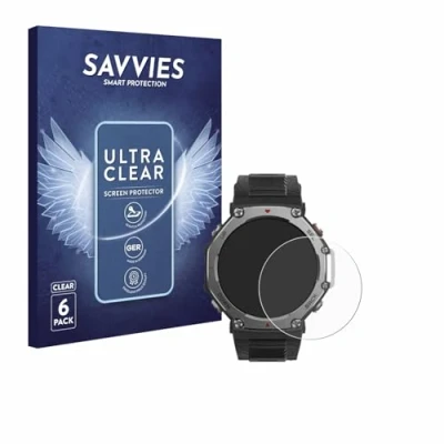 Immagine di savvies (6 Pezzi Pellicola Protettiva per Huami Amazfit T Rex 3 Protezione Schermo Trasparente