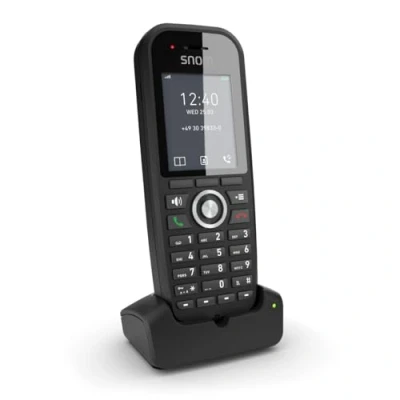 Immagine di Snom M30 Telefono cordless DECT IP per casa e Ufficio, Ampio Display a Colori, Audio Cristallino, Funzioni Avanzate, Batteria Potente, Compatibile con Centralino VoIP
