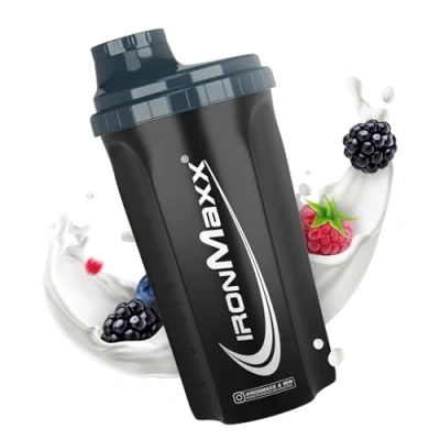 Immagine di IronMaxx Shaker per albume con tappo a vite, antracite, 700 ml (confezione da 1)