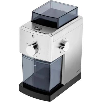 Immagine di WMF Stelio Edition 0417070011 Macinino Argento, Nero Meccanismo di macinazione a disco in acciaio inox