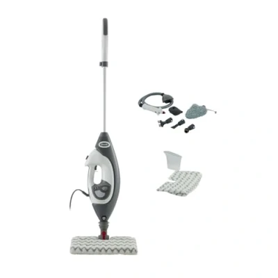 Immagine di Shark Floor &amp; Handheld Steam Cleaner, Scopa a Vapore e Vaporetto Mano, 2 in 1, per Tutti i Pavimenti Duri, con 5 Accessori, Impostazioni, Grigio/Bianco, S6005EU