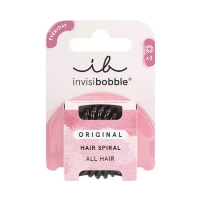 Immagine di Invisibobble elastici per capelli nero Original True Black x3 elastico a spirale senza pieghe