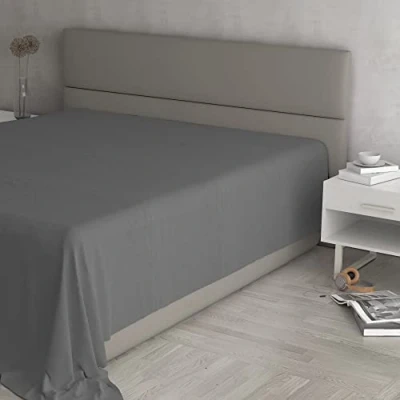 Immagine di Lenzuolo sopra “Max Color 100% Cotone, Grigio Scuro, Matrimoniale Maxi