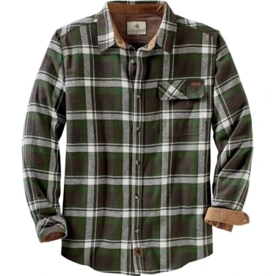 Immagine di Legendary Whitetails Camicia da Uomo in Flanella a Maniche Lunghe, Uomo, 6464, Mountain Charcoal Plaid, 3XL