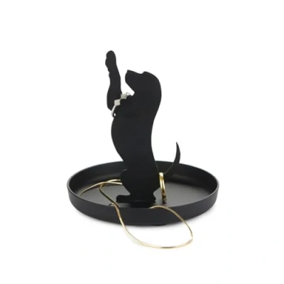 Immagine di Balvi Porta Anelli Puppy Colore Nero Supporto Gioielli a Forma di Cane Metallo