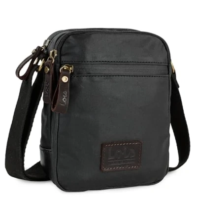 Immagine di Lois Borsa Uomo a Tracolla Uomo. Borsello Marsupio in Algodón Poliéster/Piel con Cinturino Regolabile 307820, Nero