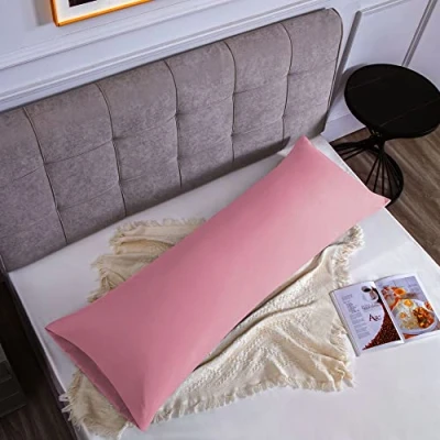 Immagine di Federe Cuscini Letto Matrimoniale 50 x 135 cm, in Microfibra Chiusura a Busta Rosa Scuro