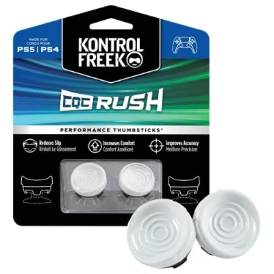 Immagine di KontrolFreek FPS Freek CQC Rush per controller Playstation 4 (PS4) e 5 (PS5), levette ad alte prestazioni, 2 concave, colore bianco
